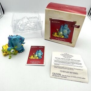 Vintage 2002 Hallmark Keepsake Monsters Inc. Sulley & Mike Magic Sound Ornament